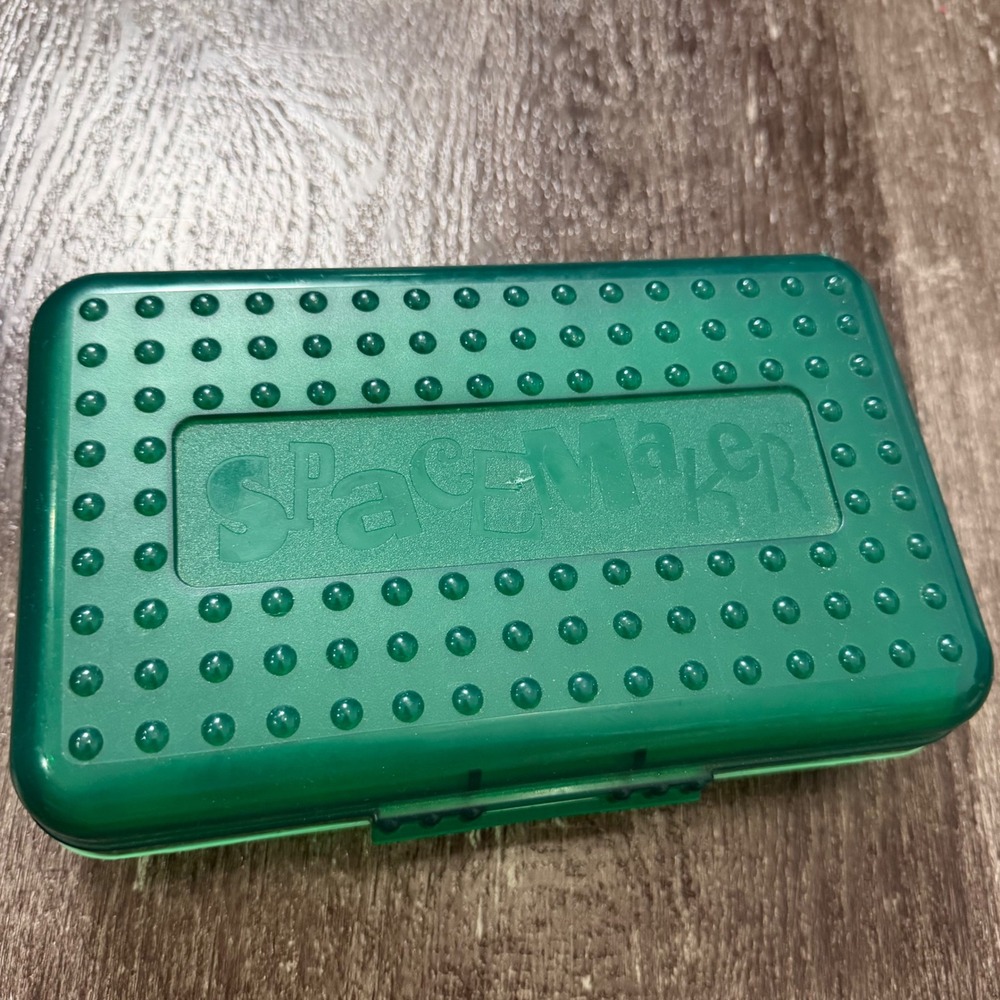 Eldon SpaceMaker Pencil Box Unisex OS Green Vintage 90s School Supply Case Retro